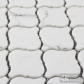 Snow White Arabesque Glass Mosaic Tiles for Bathroom